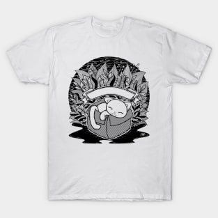 It It Fits Line Art Illustration with Empty Banner T-Shirt